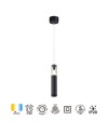 SPARK * COLGANTE 1L LED 7W - NEGRO ARENA